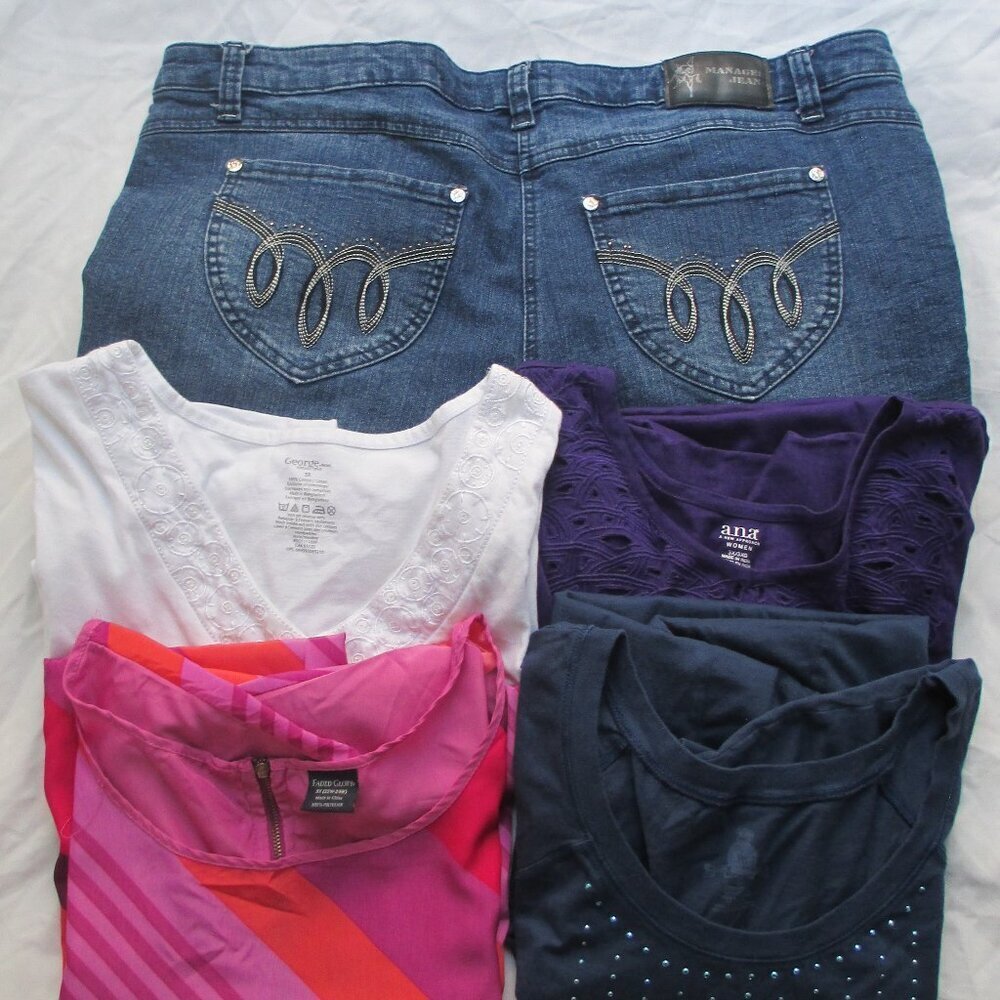 Manager Jeans Size 20 Womens Blouse Tops Summer Fall Bundle Size 3X